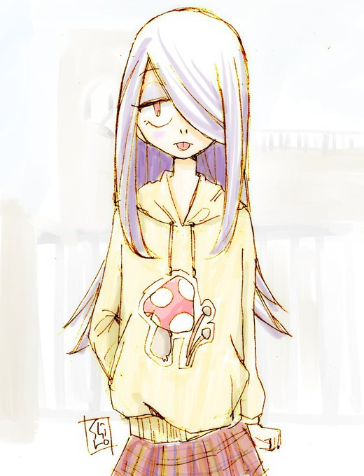 「long hair yellow hoodie」 illustration images(Latest)