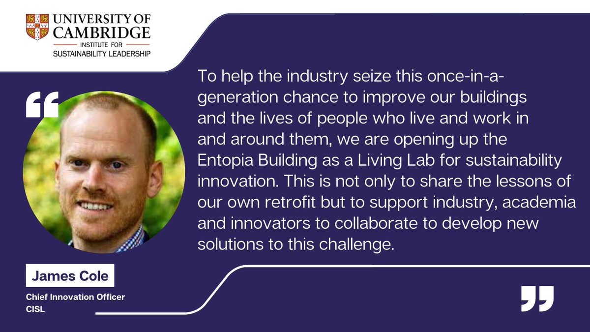 🌱Built in 1930, retrofitted in 2020, home to some of Cambridge’s leading sustainability start-ups and HQ of @cisl_cambridge - the Entopia building is entering a new phase of development - the Living Lab. Find out more about supporting the #LivingLab: bit.ly/48Rl8Pl