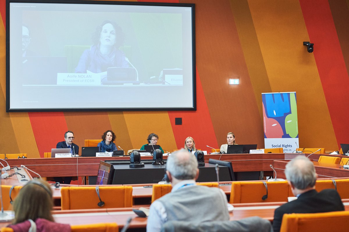 #ECSR published its #conclusions2023 in respect 'Children, Families & Migrants' & its Findings 2023. 'The heart of the Conclusions and Findings is human dignity' - said President Aoife Nolan For more information : go.coe.int/KPtLe