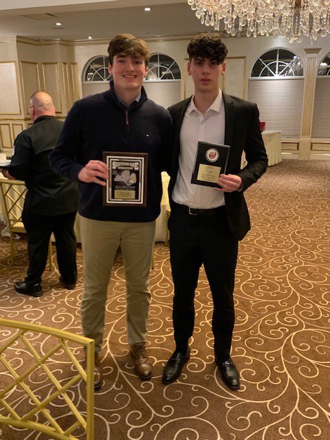 Last night, we Liam got his All Section plaque, and was honored as a Court of Excellence recipient- given to just 10 student athletes in Section 1.

Daniel was honored as All Conference 💪🏼

Pac is VERY proud to have you as representatives of our community and program! LGP