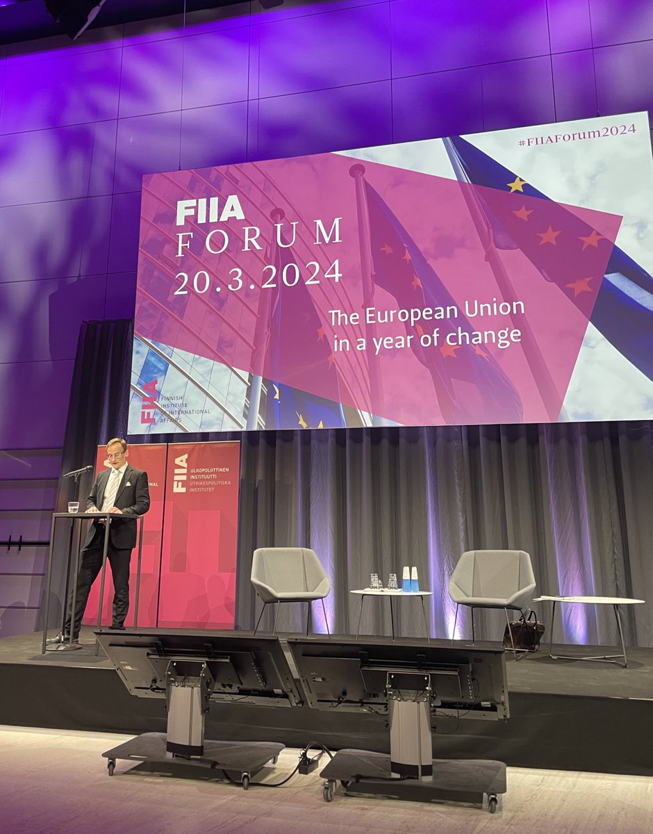 🔴 We’re live! #FIIAForum2024 The event is opened with remarks by FIIA’s Deputy Director @Mattlin_M. Livestream ➡️ youtube.com/watch?v=6c3k91…