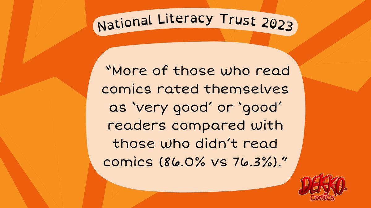 In 2023 the National Literacy Trust reported on children and young people's engagement with comics. Their findings were very interesting! The full report can be read here: literacytrust.org.uk/research-servi… #NeurodiversityCelebrationWeek #NeurodiversityWeek #NCW #letstalkgraphicnovels