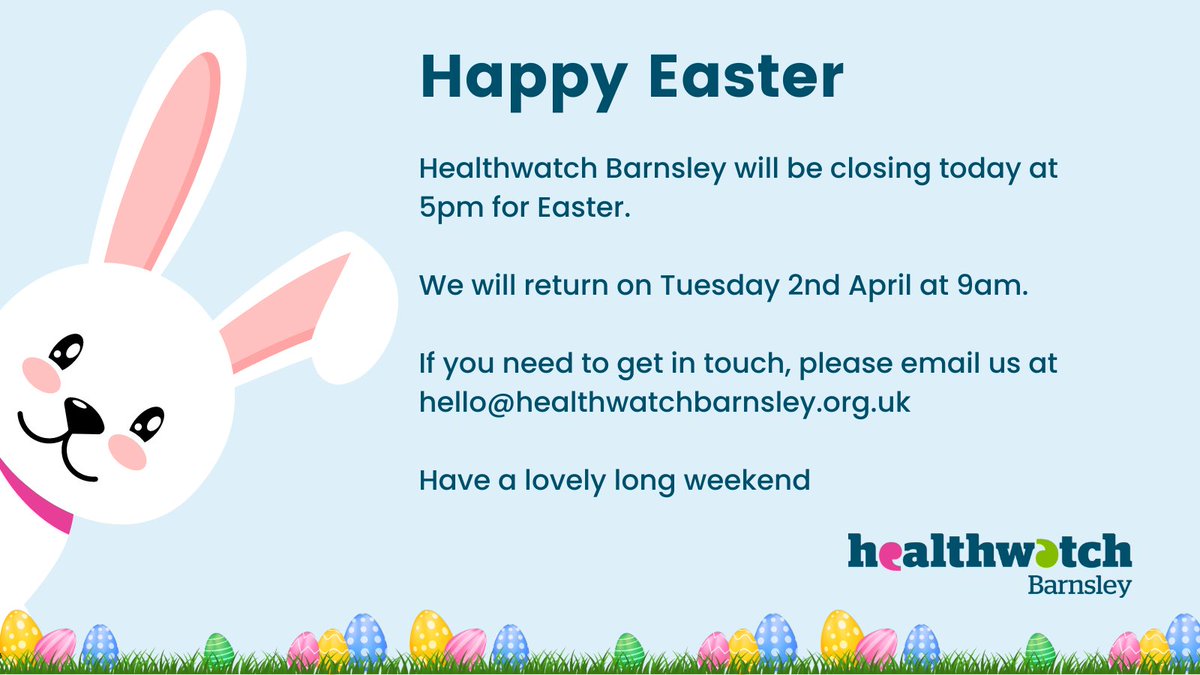 Healthwatch Barnsley (@HWatchBarnsley) on Twitter photo 2024-03-28 10:00:01