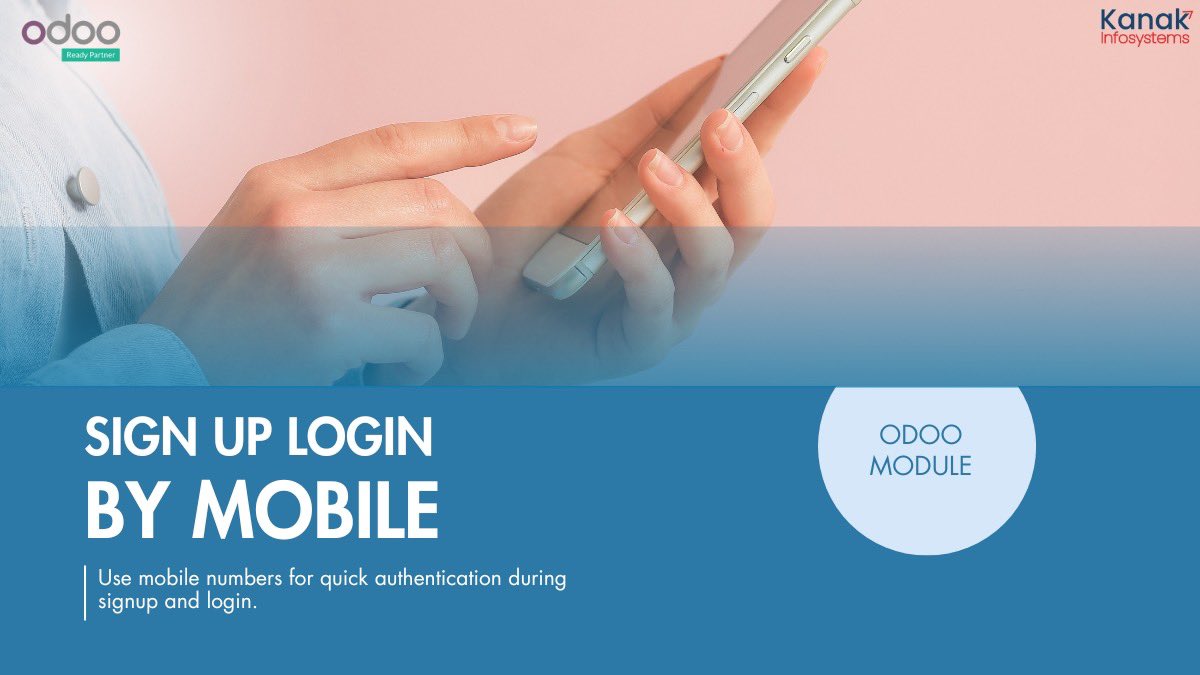 KanakInfosys's tweet image. Experience seamless signup/login via mobile with our module. Get it now from Kanak App Store! 📱 

kanakinfosystems.com/apps/modules/1…

#MobileAuthentication #ConvenientAccess #Accountlogin #signupbymobile #Signupwithexistingmobile #OdooModule #OdooAppStore #kanakInfosystems