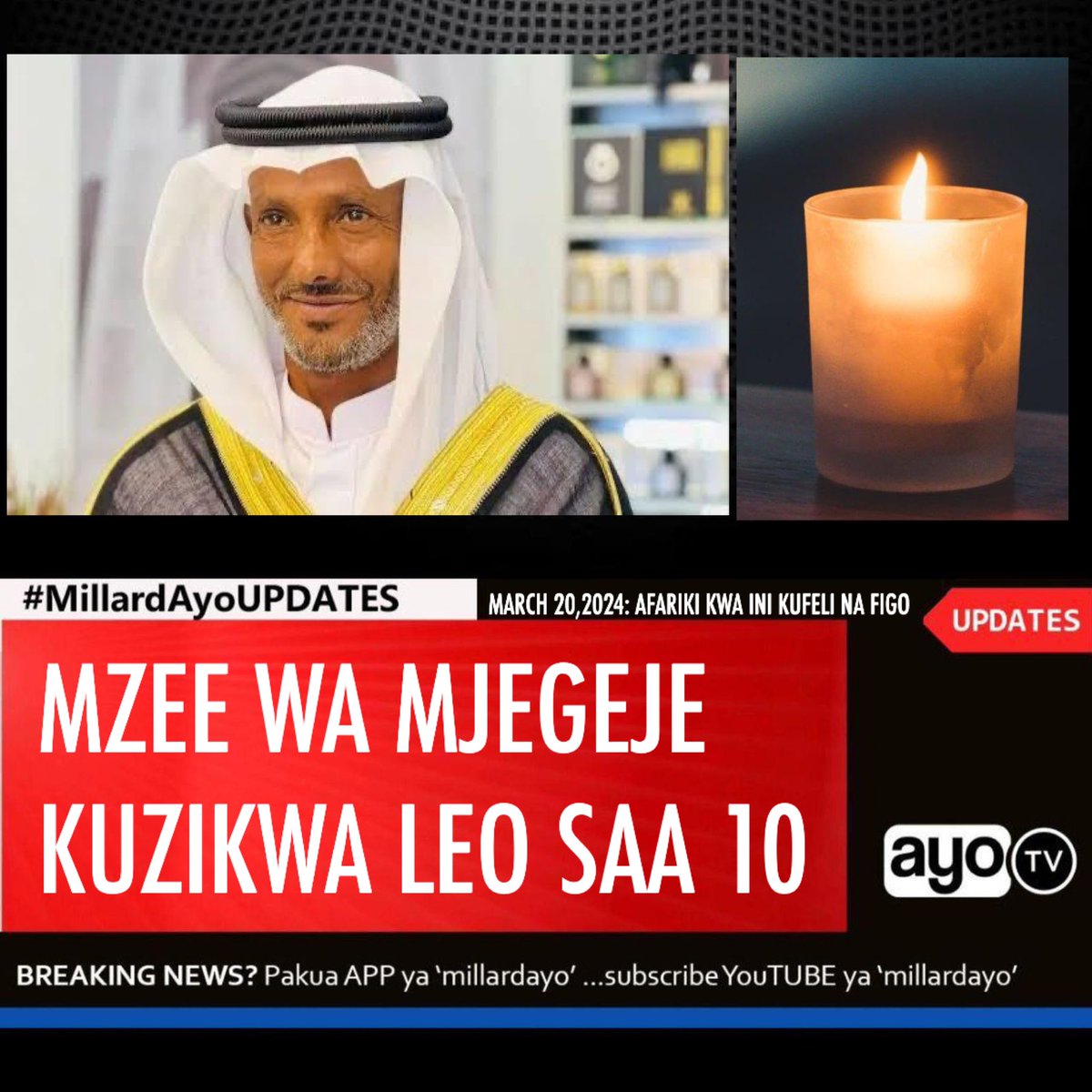 Mchekeshaji maarufu aliyejipatiia umaarufu kupitia mitandao ya kijamii Umar Lahbedi Issa maarufu Mzee wa Mjegeje amefariki dunia jana wakati akipatiwa matibabu katika Hospitali ya Mwananyamala Dar es salaam. Akiongea na @AyoTV_, Meneja wa Mzee wa Mjegeje, Clement Charles