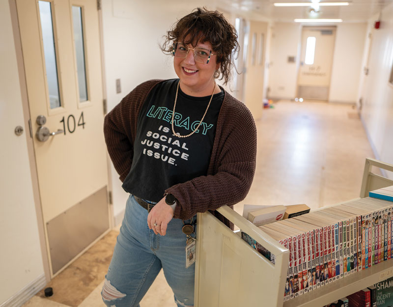 "It doesn’t really matter what they did out there," says 2024 School Librarian of the Year Finalist, Jessie Storrs, who serves youth from ages 10 to early 20s at El Centro Junior/Sr. High School in the Sacramento County Youth Detention Facility. ow.ly/NvEE50QWSsJ #SLOTY