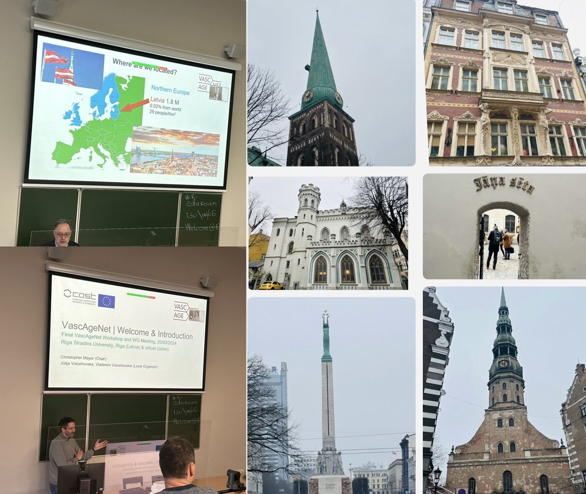 The @COSTprogramme @VascAgeNet final workshop has begun, in beautiful Riga #Latvia #vascularage #collaboration #networking #friends