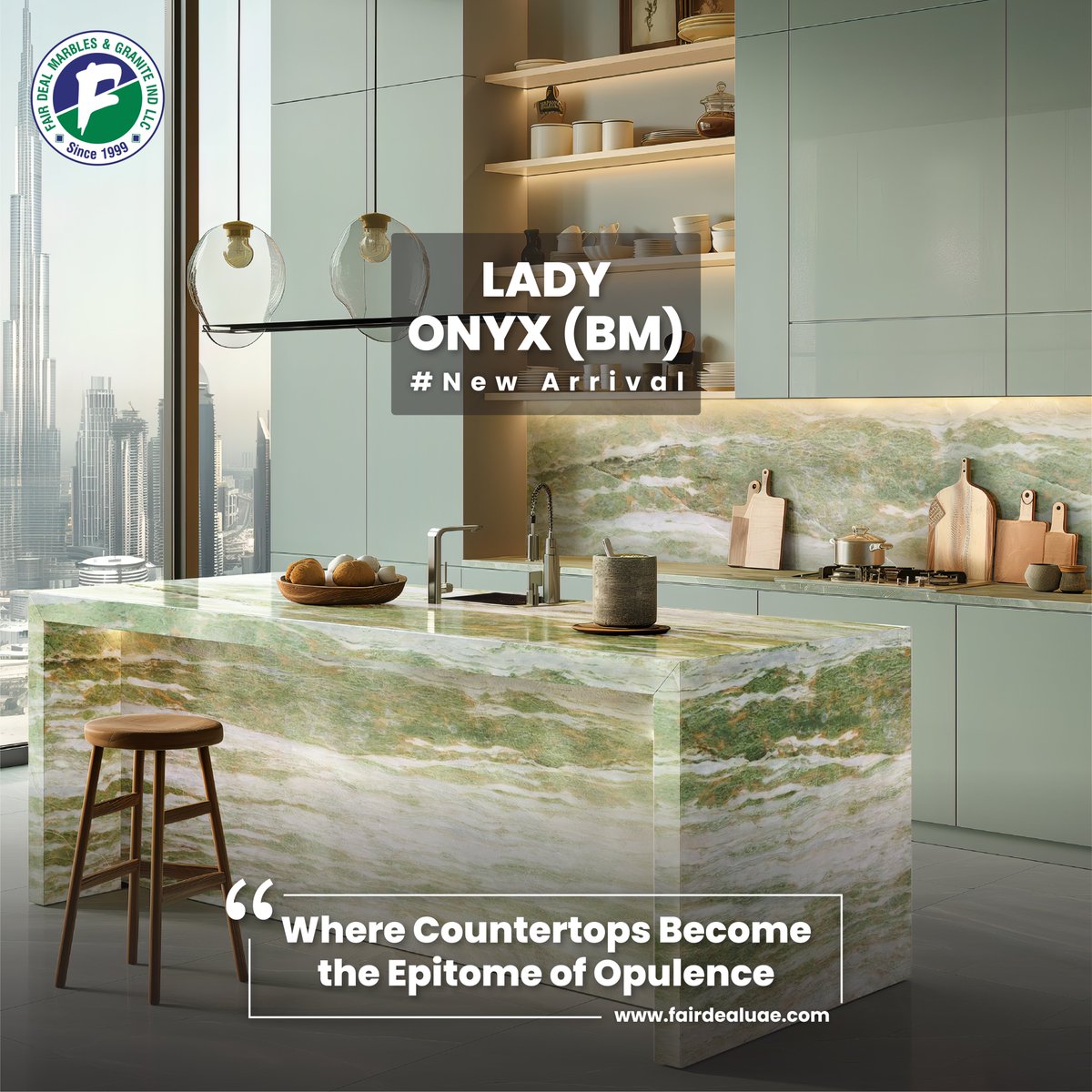 fairdealmarbles's tweet photo. Elevate your kitchen with the opulent charm of Lady Onyx BM. It transforms countertops into pastel green focal points, exuding luxury & sophistication
#LadyOnyxBM #LuxuryInteriors #MarbleCountertops #FairDealUAE #naturalstonesupplier #sharjah #naturalstones #India #granite #UAE https://t.co/sXHZoStttF