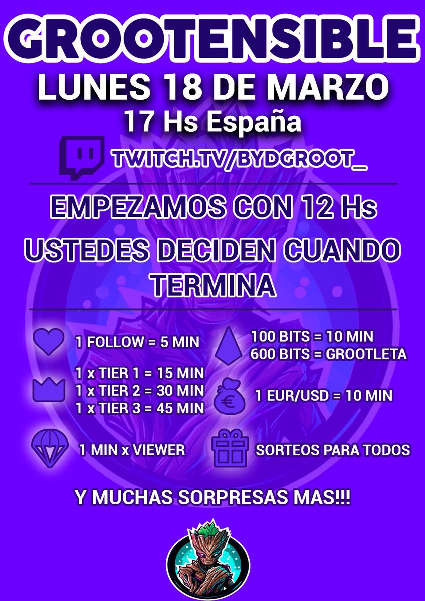 3er Dia de Extensible y hoy, vamos a hacer lo siguiente:
- Final de Papers Please en cuanto sea humano de nuevo (me acabo de despertar)
- Empezamos Bloodborne (No se que me espera)
- SORTEO PARA TODOS
- SORTEO PARA SUBS

Te lo vas a perder??

twitch.tv/bydgroot_