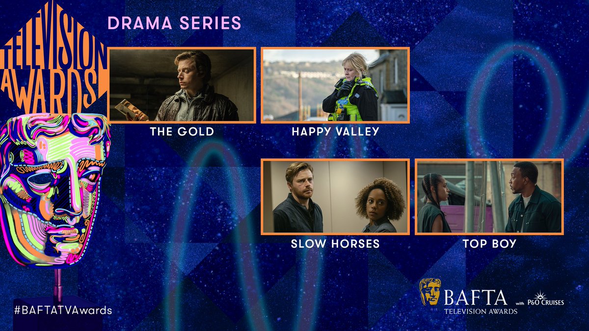 Congratulations to our Drama Series nominees…👏 THE GOLD HAPPY VALLEY SLOW HORSES TOP BOY #BAFTATVAwards with @pandocruises
