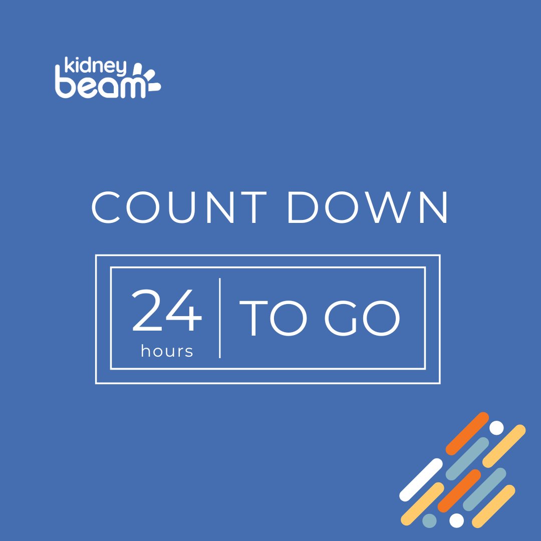 ⏱ The countdown begins ⏱ 🎉 Get ready - in 24 hours, we'll be dropping some exciting news. 🚀 We can't wait to share it with all of you so stay tuned for the big reveal tomorrow! #CountdownBegins #KidneyBeam