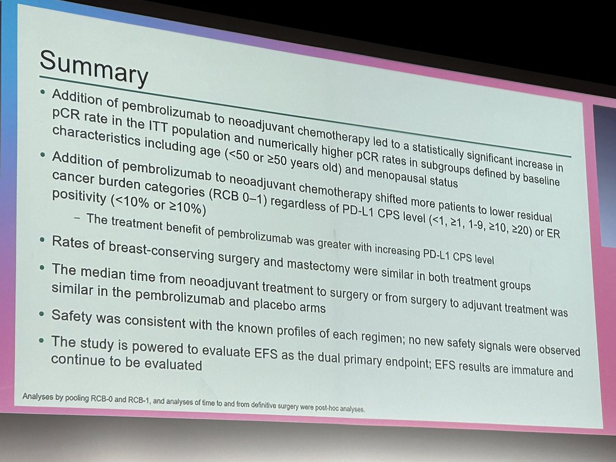 #EBCC14 Update from @hmcarthur KN-756 Neoadjuvant pembro early-stage high-risk ER+ HER2- #bcsm