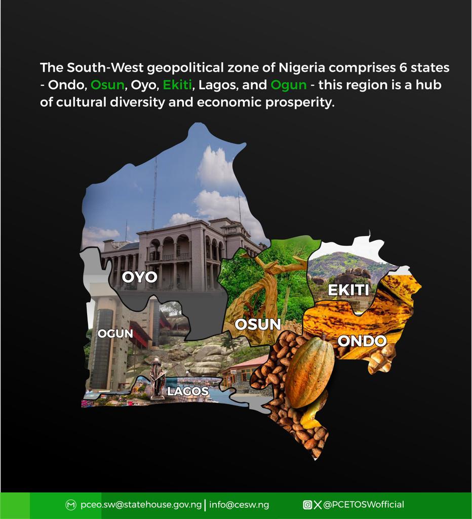 PCEOSWofficial's tweet photo. Unveiling the heartbeat of South West Nigeria, where tradition, innovation and progress blend together. Let us explore as a community.

#CommunityFirst
#CommunityEngagement
#Southwest
#NationBuilding https://t.co/VGihr0iDKq