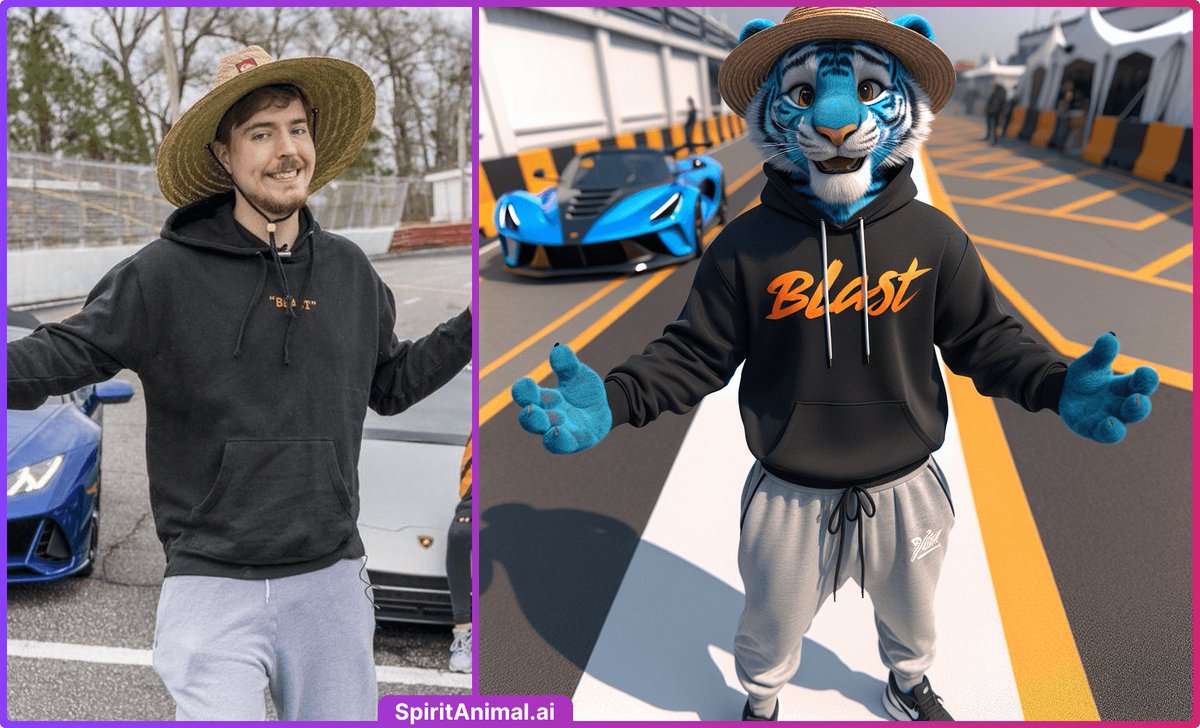Day 1 posting a celebrity until they respond

<a href="/MrBeast/">MrBeast</a>, but a Blue Tiger 🔵🐯