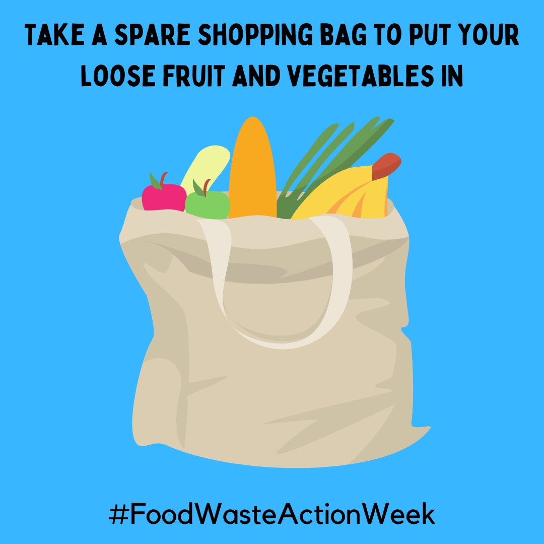 Join in with #FoodWasteActionWeek & buy loose where you can. Here's our 2nd #toptip to help you buy loose fruit & veg: You don’t need any fancy gadgets to put your produce in, an old shopping bag or larger container will work perfectly well.👌 #FoodSavvy foodsavvy.org.uk/food-waste-act…