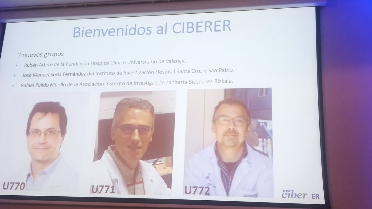 #RACIBERER2024 Pablo Lapunzina, director científico del @CIBERER da la bienvenida al CIBER a los nuevos grupos de #enfermedadesraras liderados por Rubén Artero  @incliva_iis ; José Manuel Soria @HospitalSantPau; y Rafael Pulido  @OSIEECruces 👏👏👏