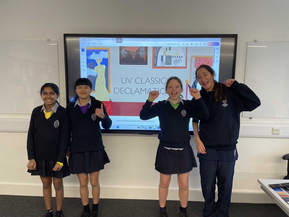 WycombeClassics's tweet photo. Congratulations to all our winners in the LIV Latin Declamations this year. Well done to Sanvi in particular for her performance of Pliny's description of the eruption of Vesuvius was moving and highly dramatic! She will go into the final against the winners from English and MFL. https://t.co/d8Ycc4Rpmq