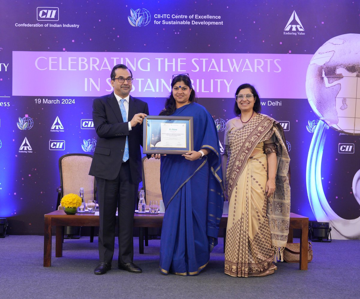 ReNew is delighted to receive the @ciicesd award for contribution to corporate social responsibility. With social responsibility as one of our key pillars, over the last decade, we have launched a number of initiatives based on three areas of development: human, social, and…