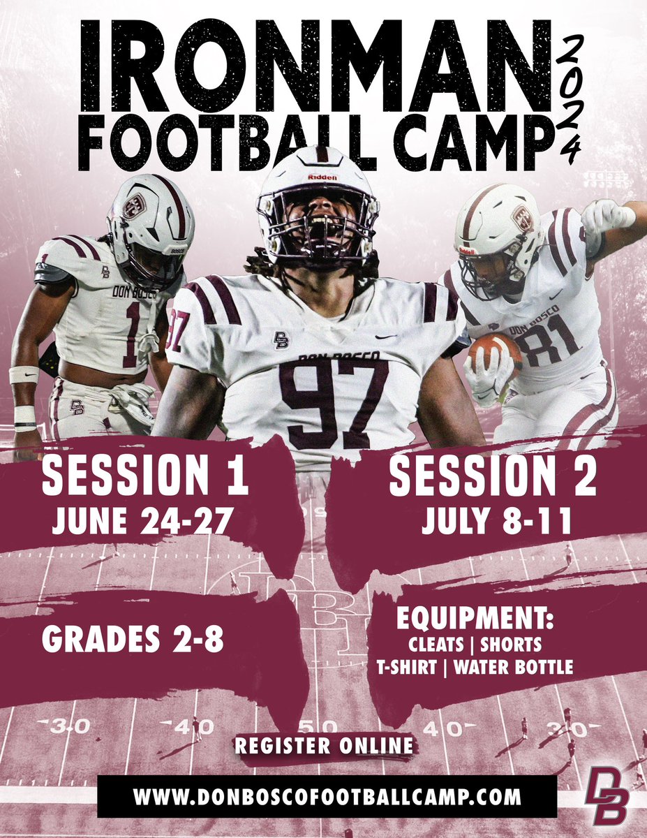 Come get better in Ramsey this Summer!!! Register at donboscofootballcamp.com