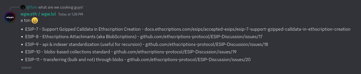wgw_eth's tweet image. #Ethscriptions #Blobs #EIP4844 #Blobscriptions
We moving.
CBOR opens soo much more man, it's a fricking relief.