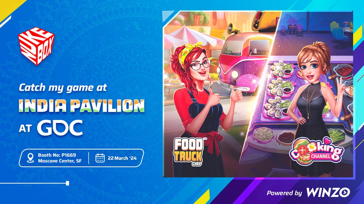 It's an absolute pleasure to be part of the Indian Pavilion at #GDC2024 Make sure to catch us up at Nukebox Studios' booth, where our CEO, Mr. Biplove Belwal will be engaging in lively conversations &amp; gaining insights. 

We also thank #WinZO for the creative.

#gdc24 #GDC #GDCrun