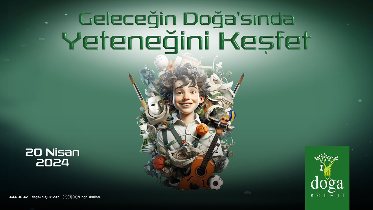 Geleceğin Doğa'sında Yeteneğini Keşfet!

Beden eğitimi, görsel sanatlar, müzik, yaratıcı drama, satranç branşlarında yeteneğini keşfet, Geleceğin Doğa’sında yerini şimdiden al!
Bilgi ve başvuru için; dogakoleji.k12.tr/basvurular/yet…