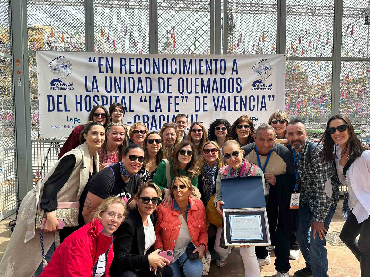 🏥🎇La <a href="/PdM_Valencia/">Pirotecnia Del Mediterráneo</a> de Vilamarxant  ha querido dedicar la decimonovena y última 'mascletà' de las Fallas de este año a la U. de Quemados de <a href="/HospitalLaFe/">HospitalLaFe</a>  ¡Muchas gracias por este reconocimiento!👏👏
📰 acortar.link/SZpepD