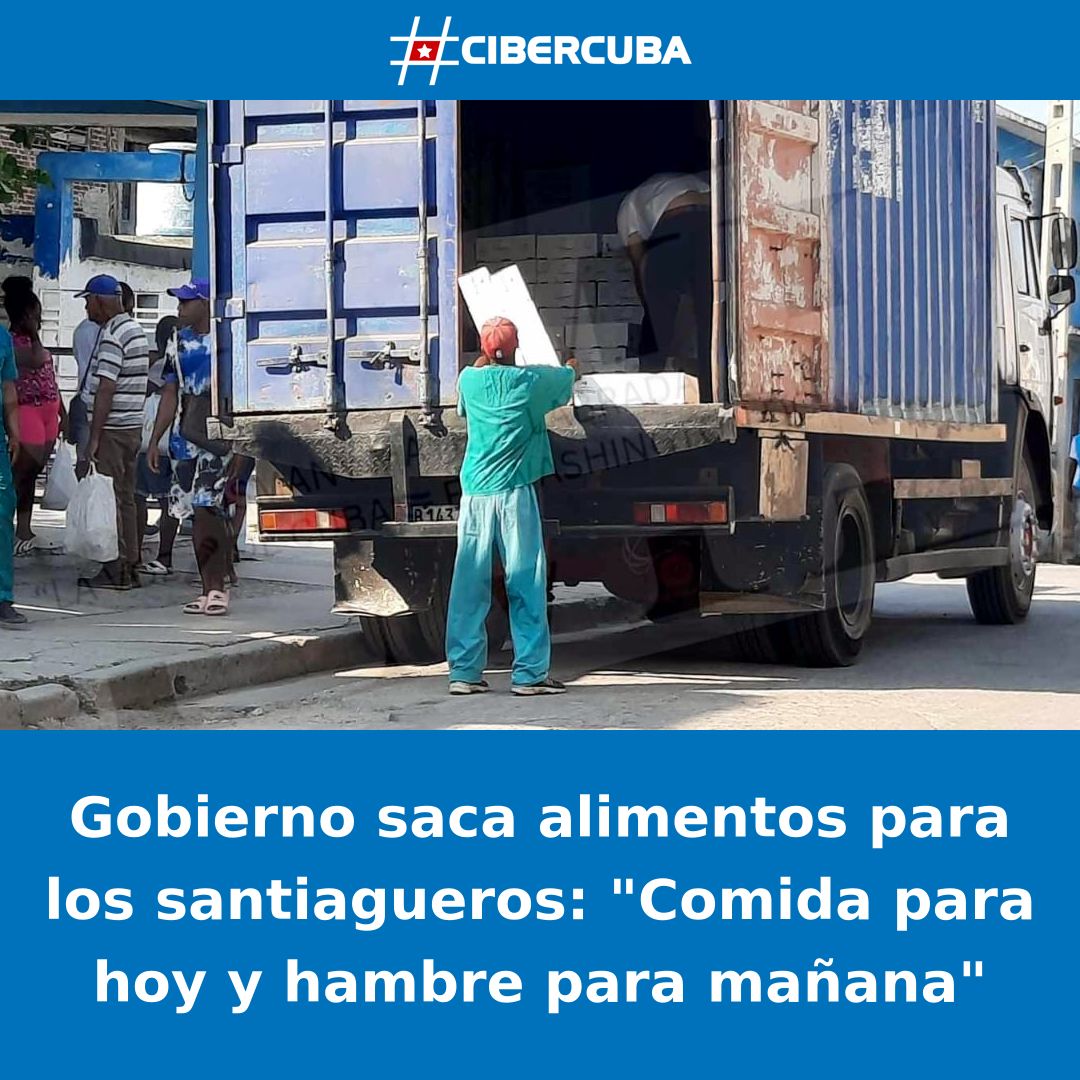 Gobierno saca alimentos para los santiagueros: 'Comida para hoy y hambre para mañana' Leer más: shrlnk.org/noticias/2024-… #CiberCuba #Cuba