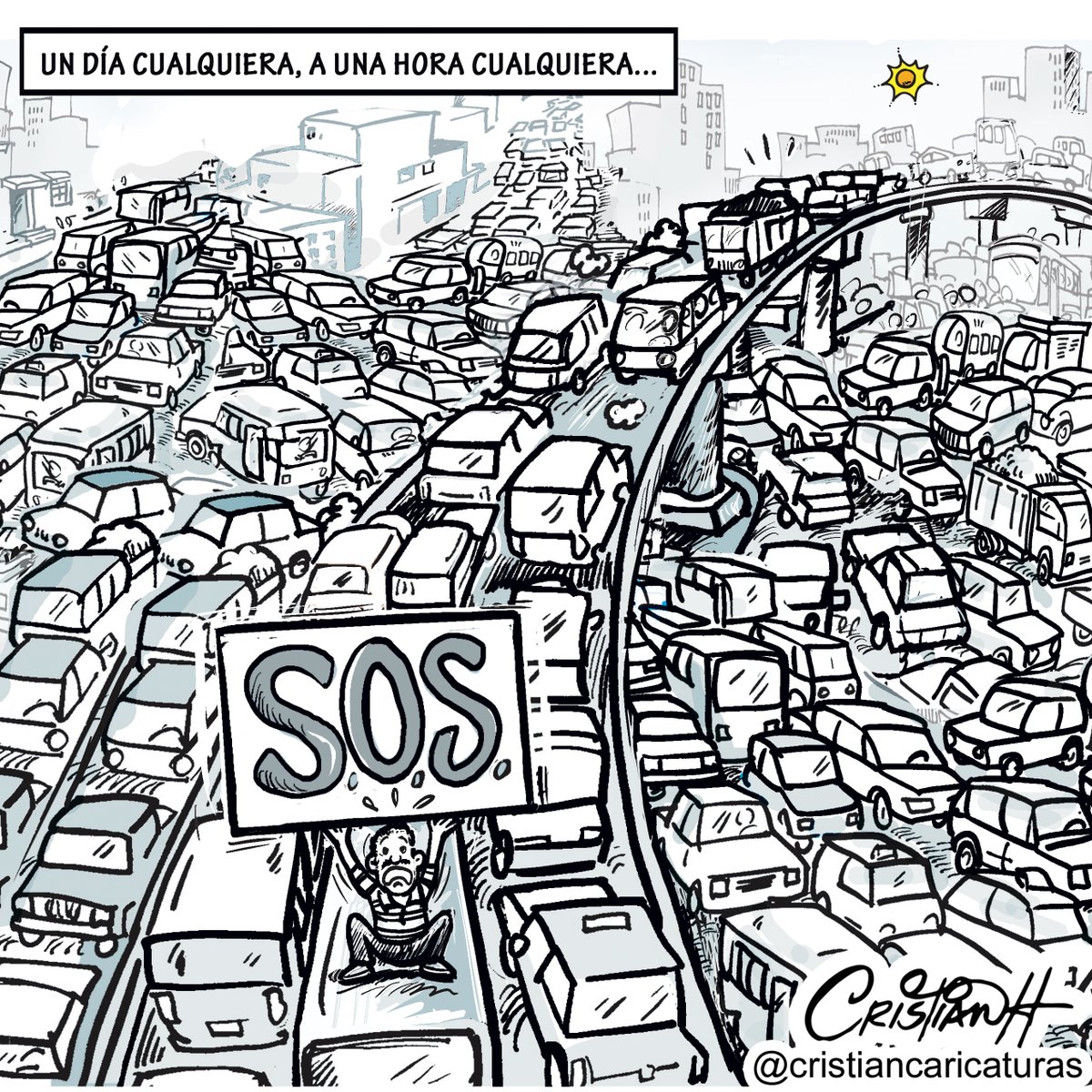 Santo Domingo 24/7 Mi caricatura del miércoles 20 de marzo 2024 en el periódico @ElDia_do . . . . #SOS #UnSoloTapón #SantoDomingoColapsado #criscaricaturas