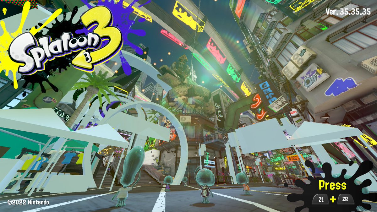 Early Splatfests were so grand wtf where did all the arches and stands go in the final game's version