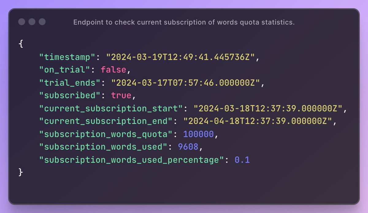 SharpAPI's tweet image. Introducing 2 new technical endpoints to our #AI #API.
1. Check Quota - Endpoint to check current subscription of words quota statistics.📃
2. PING - Simple endpoint to check the availability of the API and its internal timezone.
documenter.getpostman.com/view/31106842/…
#SharpAPI