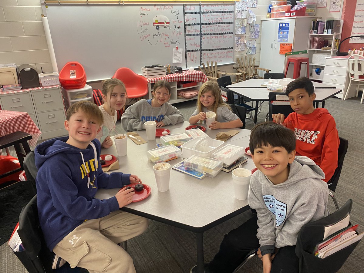Celebrating our reading challenge with hot chocolate and donuts! 
<a href="/TowneMeadow/">Towne Meadow</a>