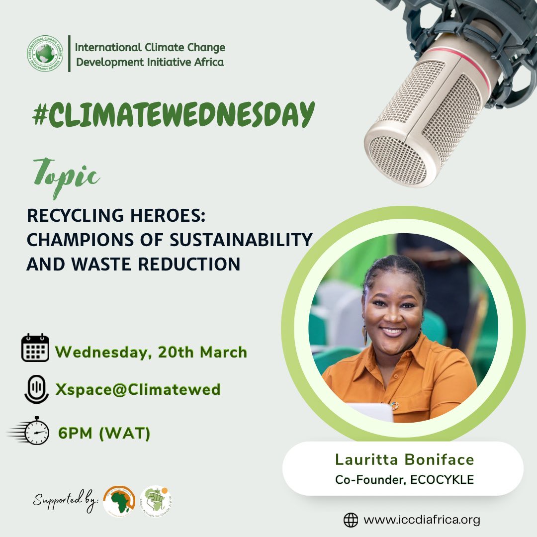 Join @digitalmamabola this Wednesday 6:00 pm on X.
#ClimateWednesday #RecyclingHero