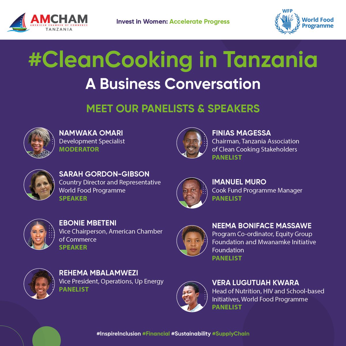 .@WFP_Tanzania is proudly collaborating with @AmChamTZ to promote clean cooking in #Tanzania Together, we can create a healthier & sustainable future for all. #CleanCooking
