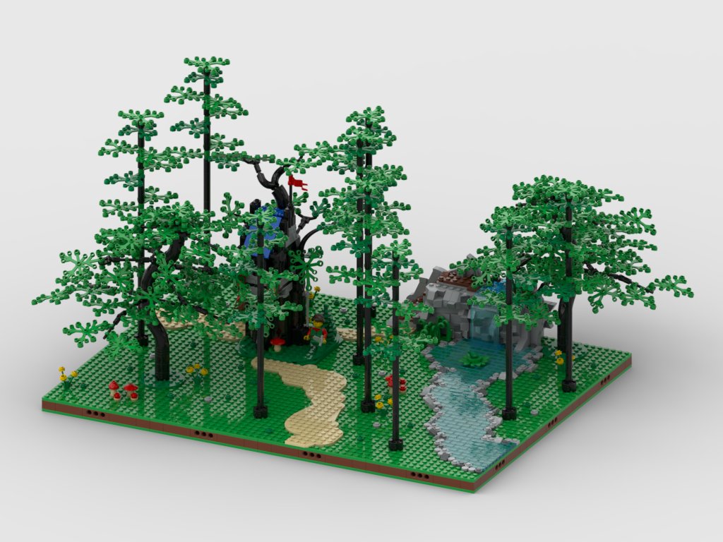 The Black Forest joins my display series and brings with it a place for the cool set 40567 - Forest Hideout Instructions available here: tinyurl.com/ypaa9rmd #Lego #Lego40567 #Legomoc #Legodisplay #set40567 #Legoforest #Legoforesthideout #Legobuild #moc
