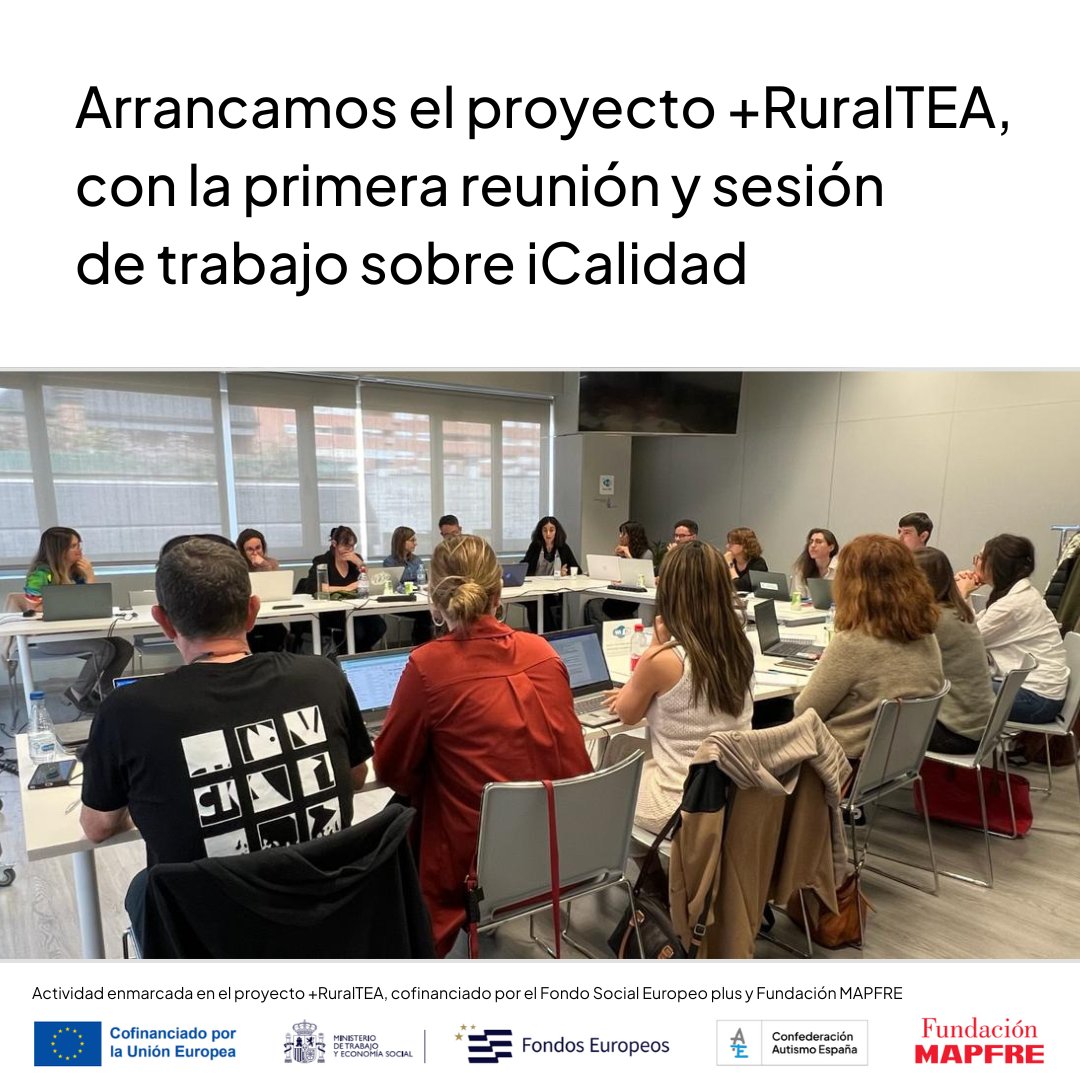 @Autismo_Espana y 10 entidades ponemos en marcha el proyecto #MásRuralTEA, dirigido a la mejora de la calidad de vida de personas con #autismo en áreas rurales, y celebramos la primera sesión de trabajo sobre #iCalidad y el modelo de #CalidadDeVida con los profesionales...