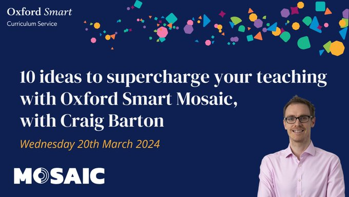Oxford Secondary (@oupsecondary) on Twitter photo 📢 Last call for today's free webinar with <a href="/mrbartonmaths/">Craig Barton</a>! Craig will share 10 powerful pedagogical ideas that can be used to supercharge your maths teaching.
Join us live from 4-5.30pm. If you can't make it we'll send you the recording.
Register here: ow.ly/CyTM50QLAFW 📢 Last call for today's free webinar with <a href="/mrbartonmaths/">Craig Barton</a>! Craig will share 10 powerful pedagogical ideas that can be used to supercharge your maths teaching.
Join us live from 4-5.30pm. If you can't make it we'll send you the recording.
Register here: ow.ly/CyTM50QLAFW