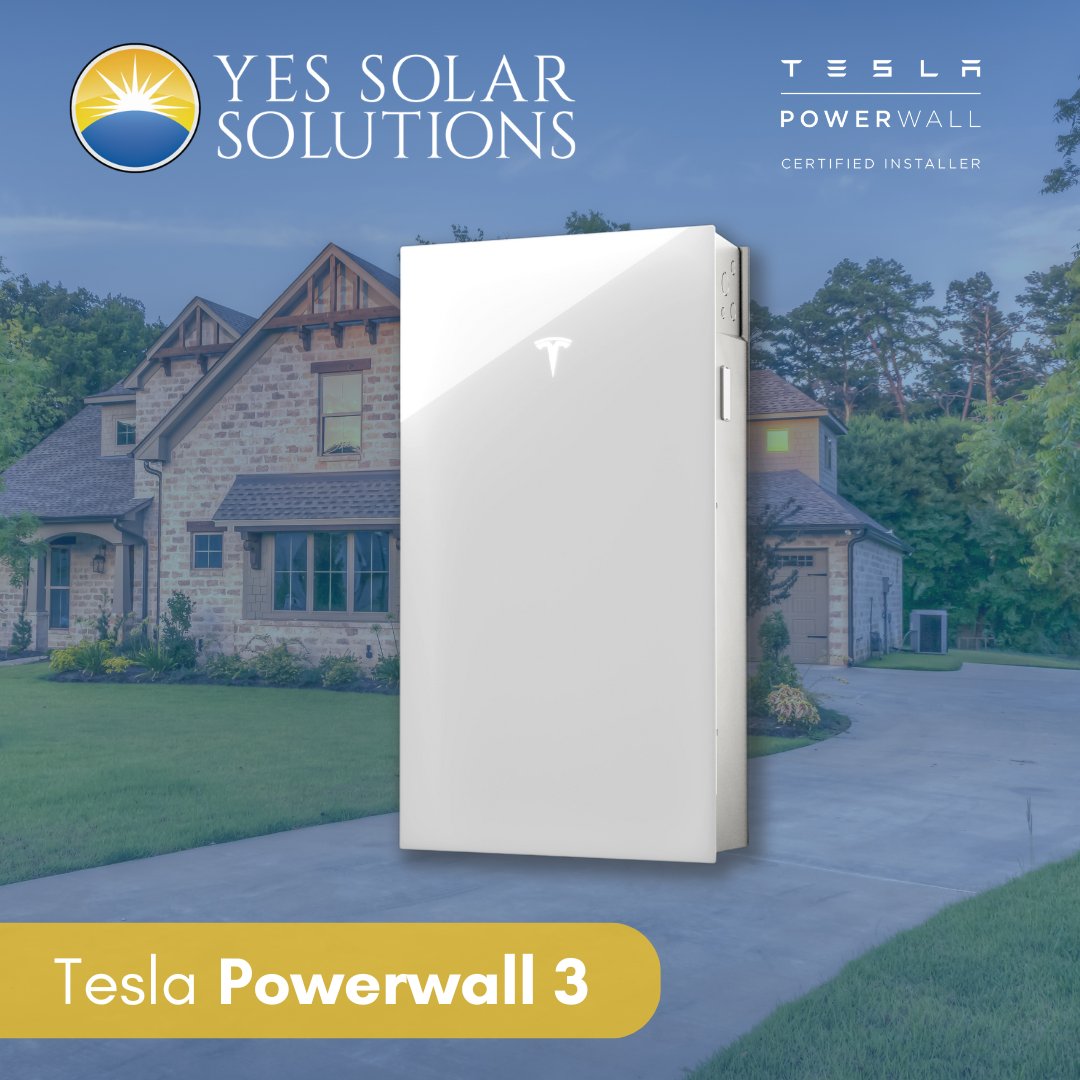 Introducing the Powerwall 3 from Tesla. It stores your solar energy for backup protection and features an integrated solar inverter for high efficiency and easy expansion. When the grid goes down your power stays on! Order yours today.