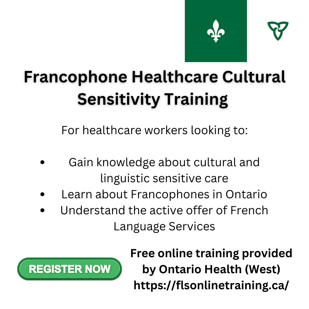 Uniting cultures, celebrating diversity. Happy International Day of the Francophonie! 🌍Healthcare providers can learn more about FREE online Francophones and Cultural and Linguistic Sensitive Care training. flsonlinetraining.ca #FrancophonieDay #OHT #OntarioHealthTeam #CKOHT