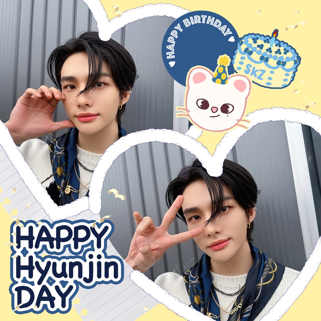 🥟HAPPY BIRTHDAY Hyunjin🥟 スキズの眩い魅力いっぱいのヒョンジン！お誕生日おめでとう🎂💕 今年もメンバーとSTAYからの愛情で満ちた幸せな1年になりますように！ #StrayKids #スキズ #ヒョンジン #Hyunjin #HappyHyunjinDay