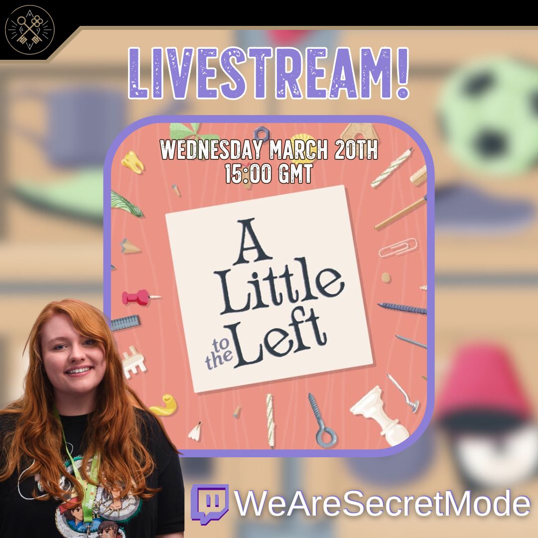 WeAreSecretMode's tweet image. Join Georgia from 15:00 today over on the Secret Mode Twitch channel as she starts over in @MaxInfernoGames&apos; #ALittletotheLeft! ✨

twitch.tv/WeAreSecretMode

#WeAreSecretMode