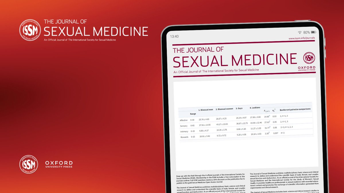 A new study highlights differences in subjective orgasm experience dimensions between LGB men and women, offering insights into how they perceive and evaluate orgasms. Learn more: doi.org/10.1093/jsxmed…