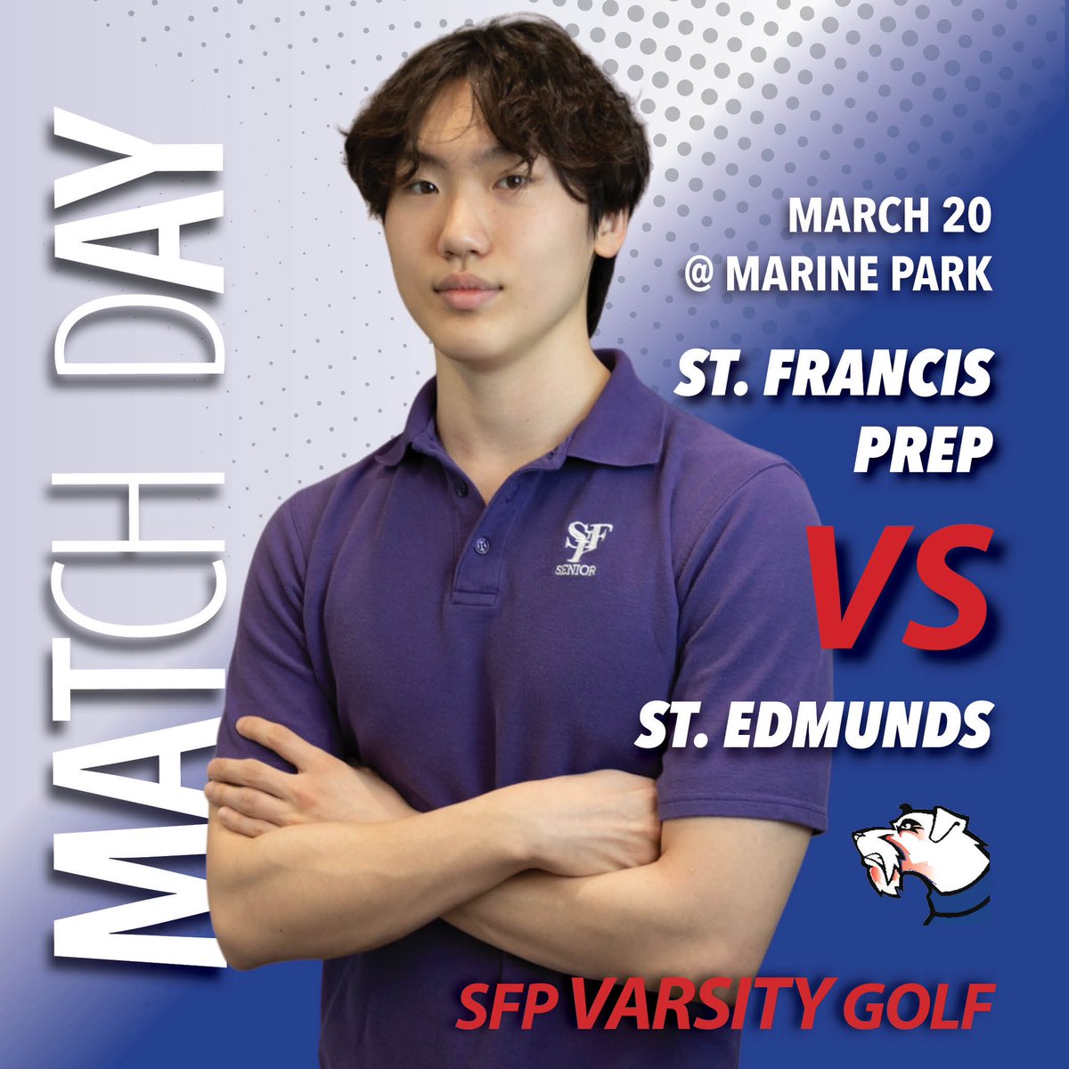The varsity golf team opens up the season today at St. Edmunds in Brooklyn!