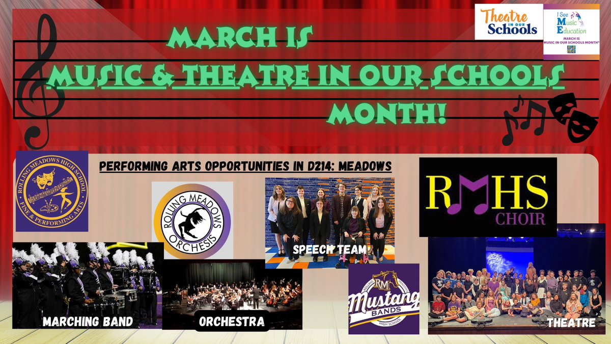 Many of our Cardinals head to @RMHSMUSTANGS after 8th grade

Luckily @RMFineArts has them covered with some fantastic performing arts programs, here are a few below!

@ahsd25 @AHSD25South @SMSCrArts #MIOSM #TheatreInOurSchools #SouthTheatre
