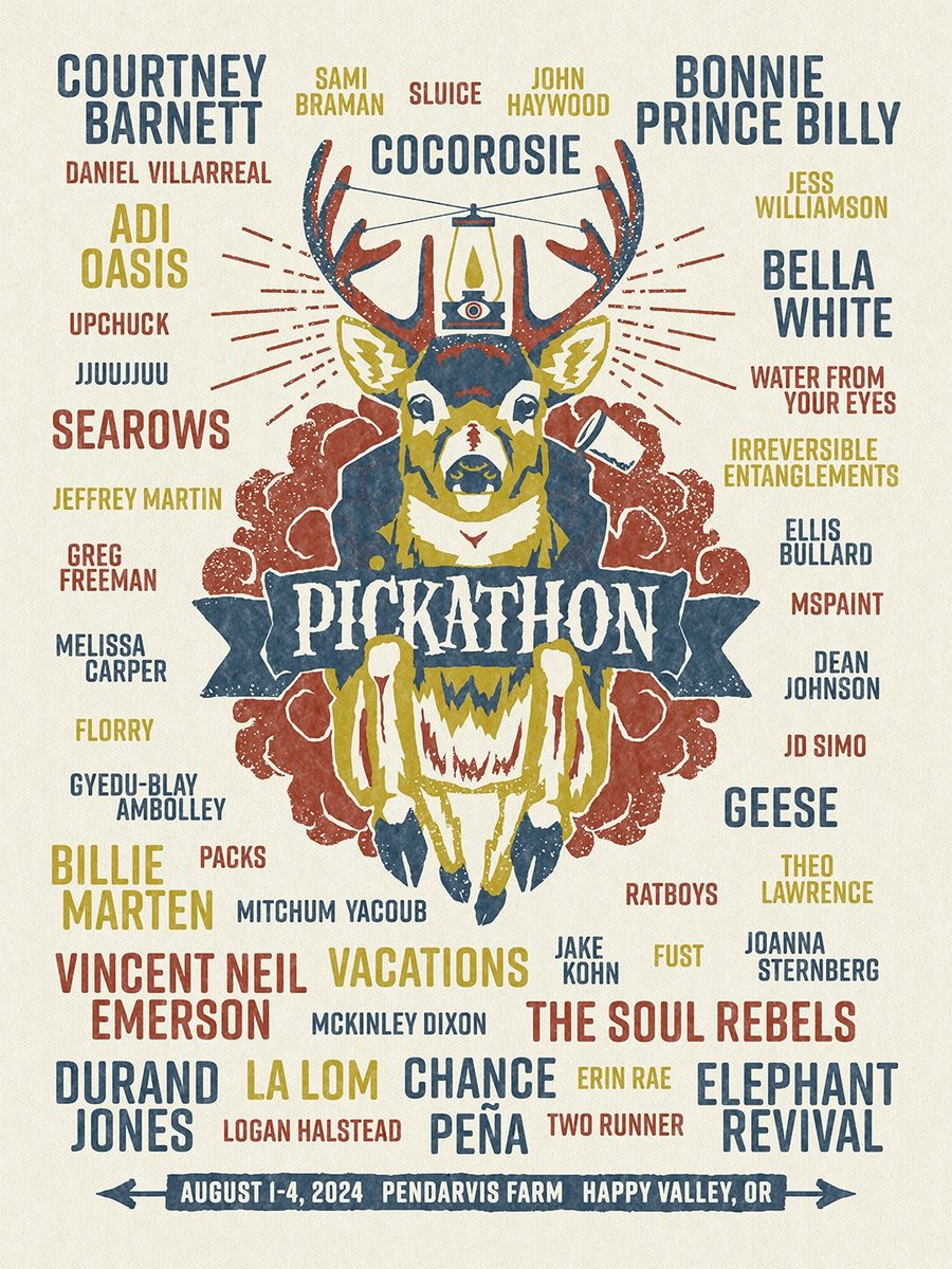 EXCLUSIVE: @Pickathon Festival has revealed its 2024 lineup led by Courtney Barnett, Bonnie 'Prince' Billy, Durand Jones, Ratboys, Elephant Revival, and more. Plus, you can win tickets: cos.lv/XXFG50QXxbr
