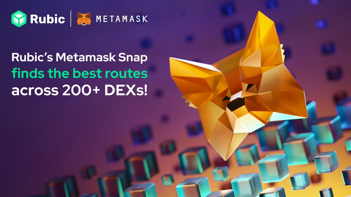 CryptoRubic's tweet image. Rubic Revolutionizes Swapping with &quot;BestRateFinder&quot; @MetaMask Snap!

This game-changer lets you compare swaps across 200+ DEXs in a flash, finding the most cost-efficient routes!

Ready to stop overpaying on swaps? Download the Rubic BestRateFinder Snap: 
rubic.exchange/metamasksnap?u…