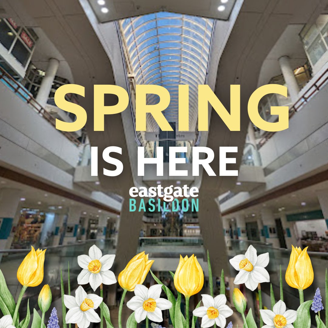EastgateTweets's tweet image. Spring has sprung at Eastgate Basildon! 🌱 Shake off the winter blues and embrace the season of blossoms and sunshine. 🌼✨ #SpringArrival #ShopTillYouBlossom #NewSeasonNewStyle