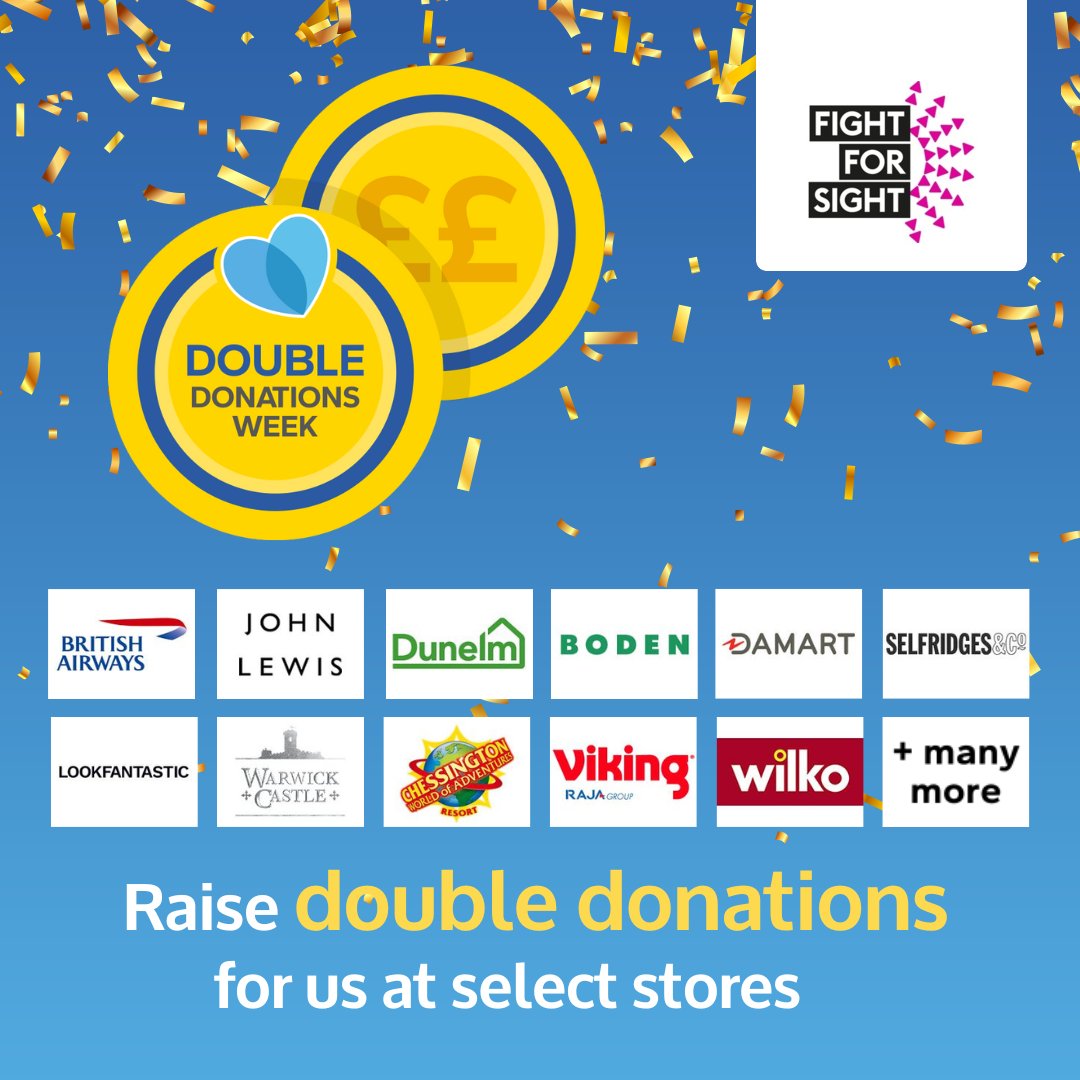 Get DOUBLE the usual donation at John Lewis, Boden, British Airways, Dunelm and many more from our partner @giveasyoulive! Plus, there are QUADRUPLE donations on popular days out, just in-time for the holidays! Shop and raise ➡️ ow.ly/7jsa50QVFOY