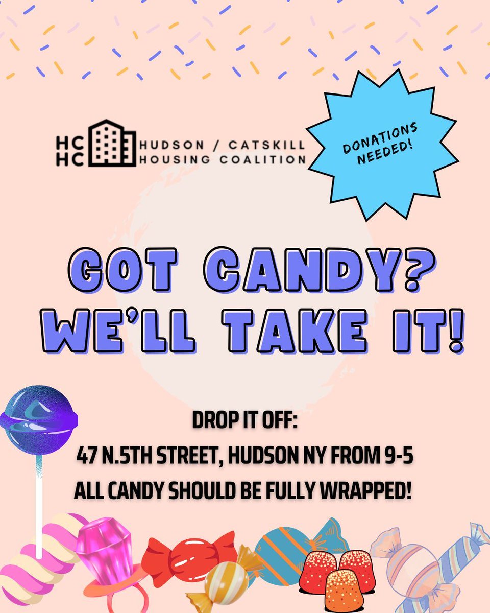 We're taking candy donations for our Easter celebration! If you want to donate candy, please share it with us so we can share it with the kids 🙂 ⭐️ Drop it off at our Hudson office anytime during the week from 9-5 - at 47 N 5th Street ⭐️