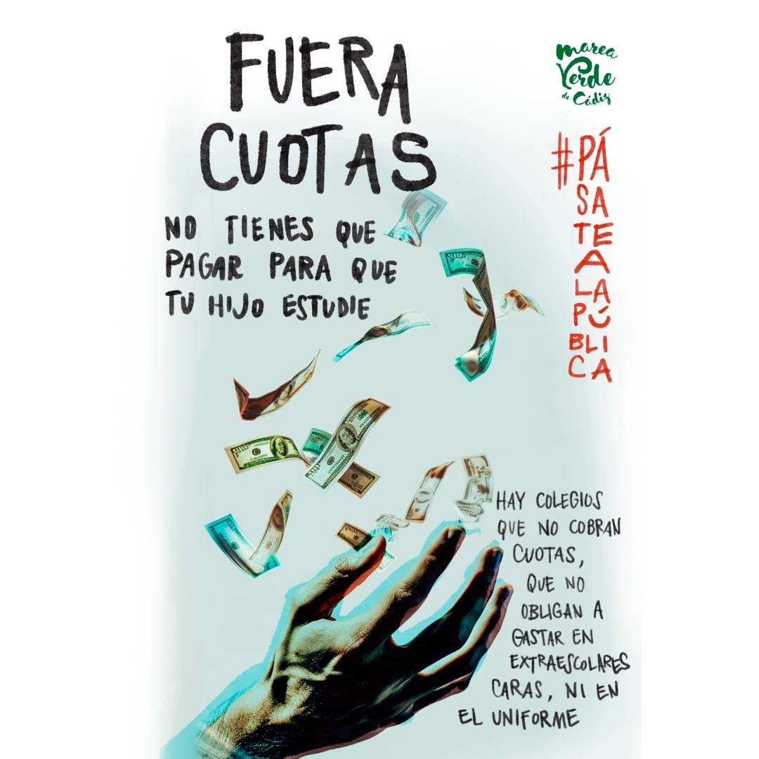 La educación pública es gratuita, si estás pagando una donación o unas cuotas "voluntariamente obligatorias" estás pagando doble: a través de tus impuestos y a través de tu sueldo.

Que no te engañen, la educación en nuestro país es totalmente gratuita #PásateALaPública
